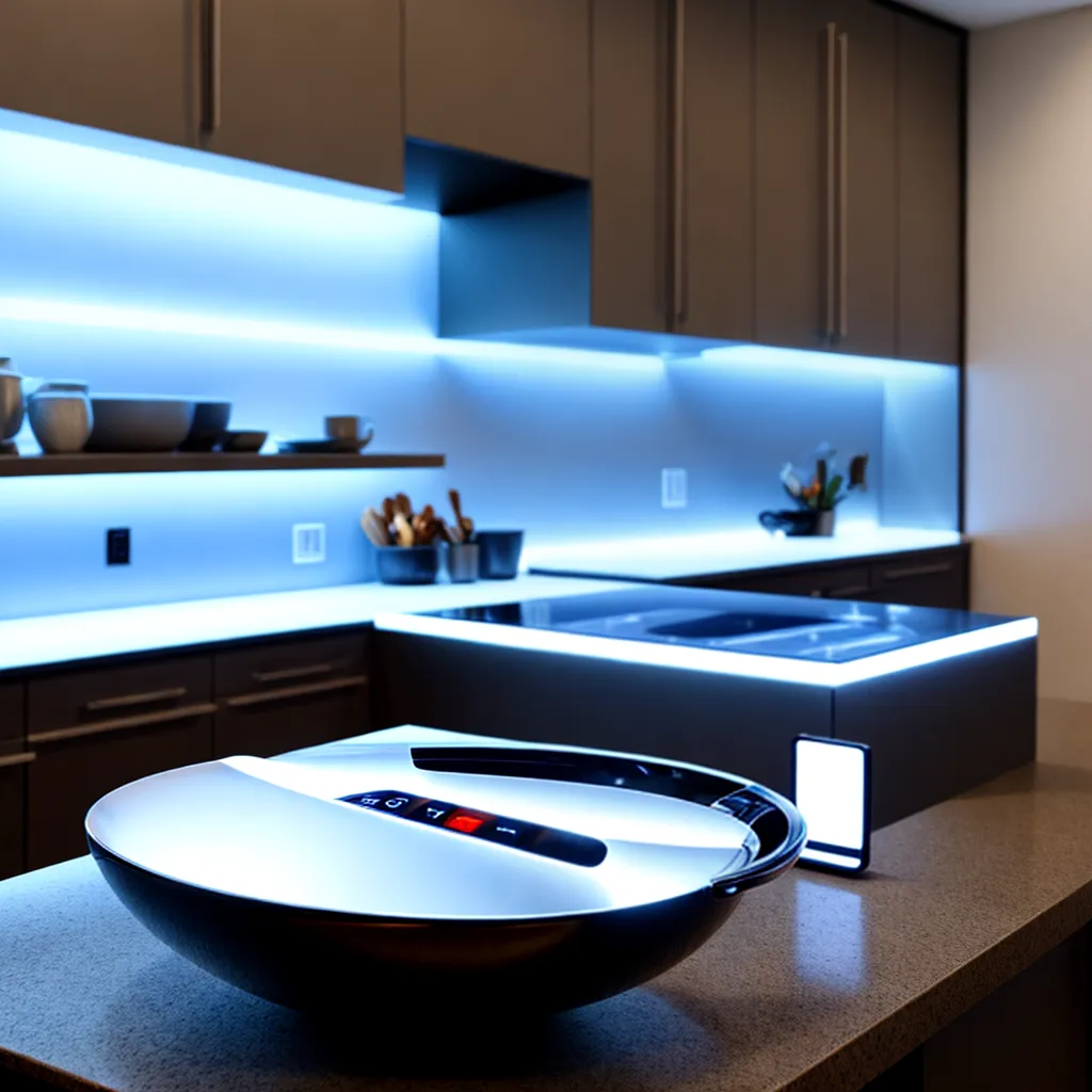 cozinha futurista tecnologia aparelhos inteligentes 1