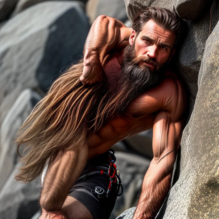 Beleza masculina e escalada