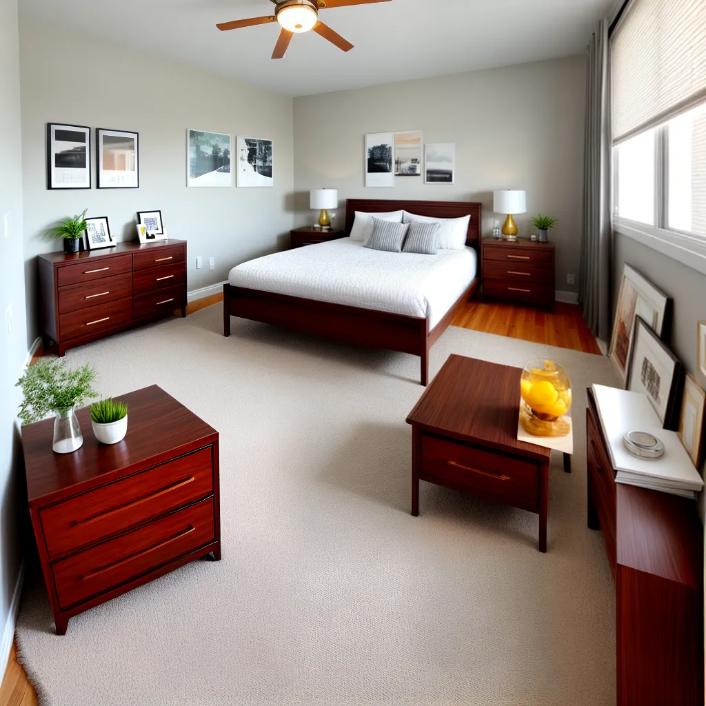 quarto estiloso moderno vintage