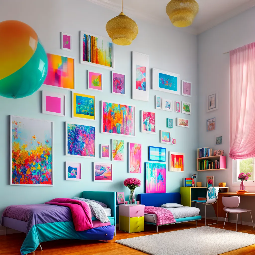 sala colorida decorada arte magia