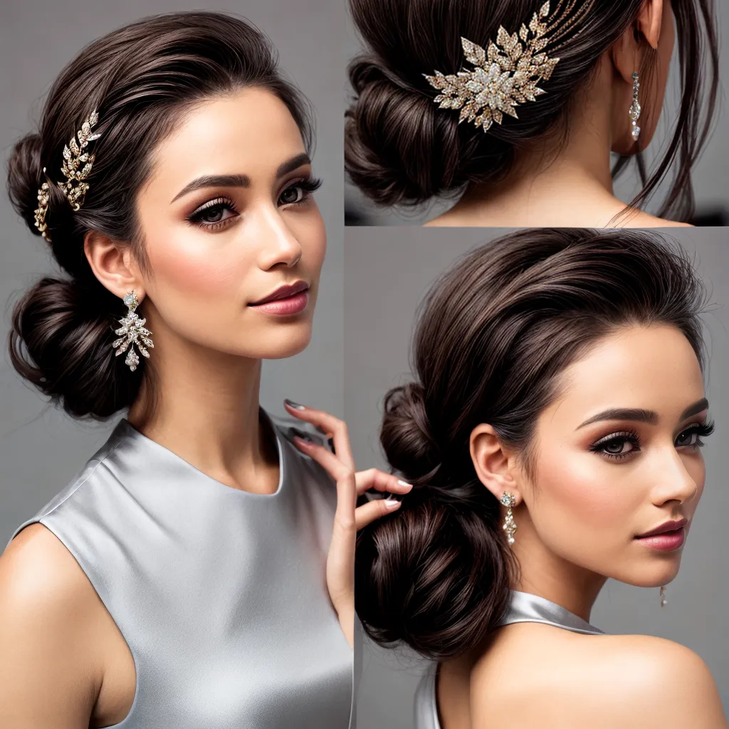 penteado glamouroso formatura acessorios cabelo