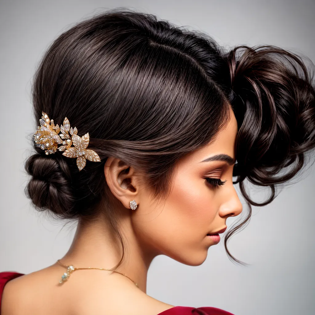 hairpin cristais brilho penteado elegante
