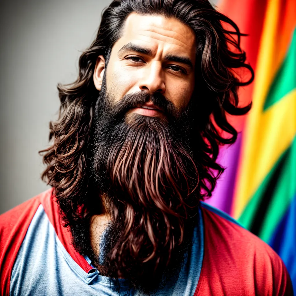 barba colorida homem confiante 2 barba colorida homem confiante 2