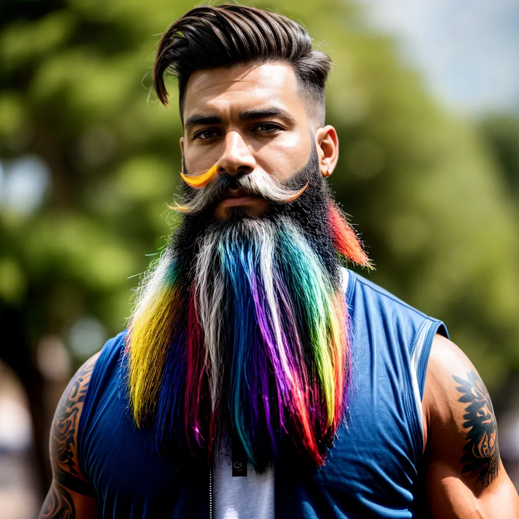 barba colorida bem cuidada barba colorida bem cuidada
