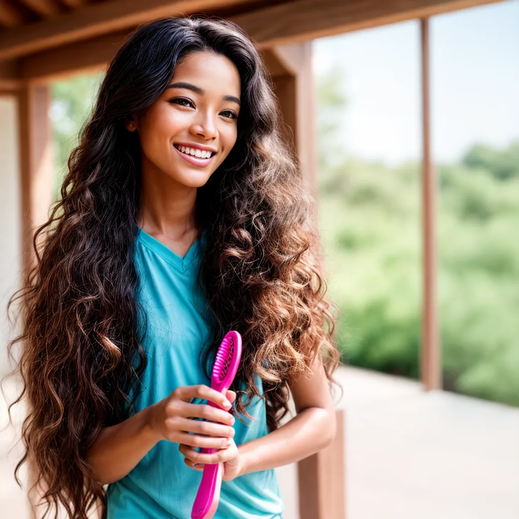 menina sorrindo cabelo saudavel