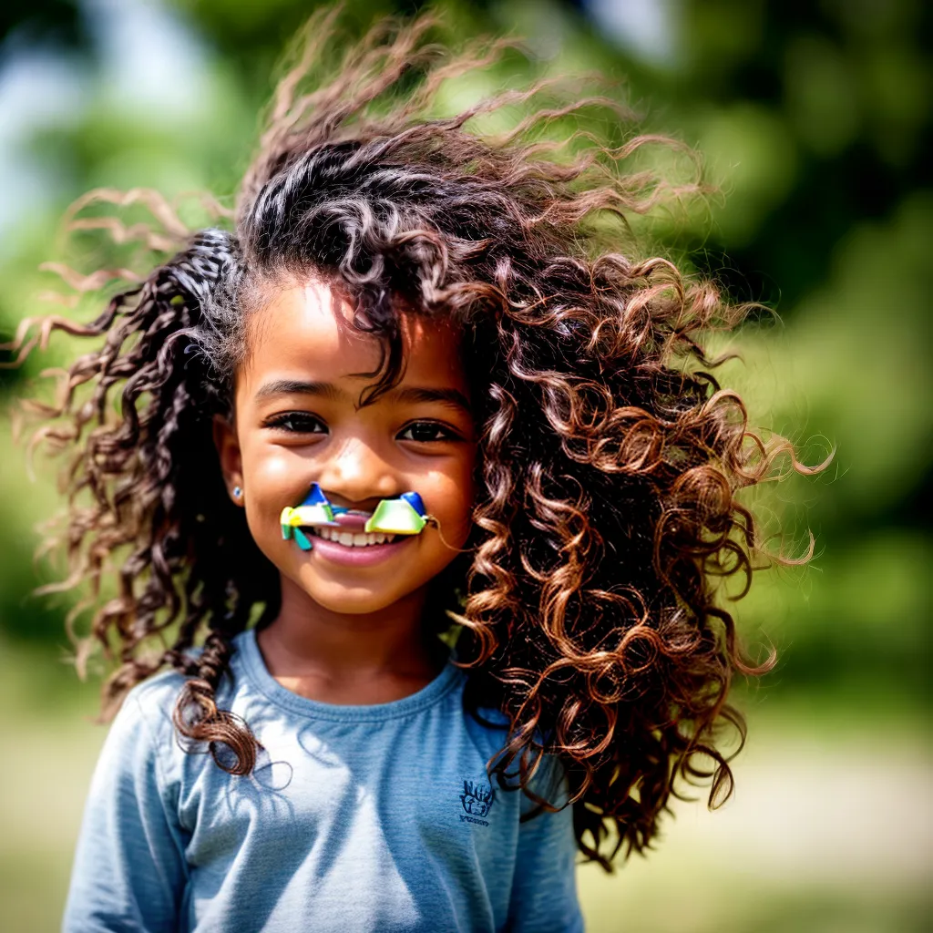 crianca sorrindo cabelo saudavel
