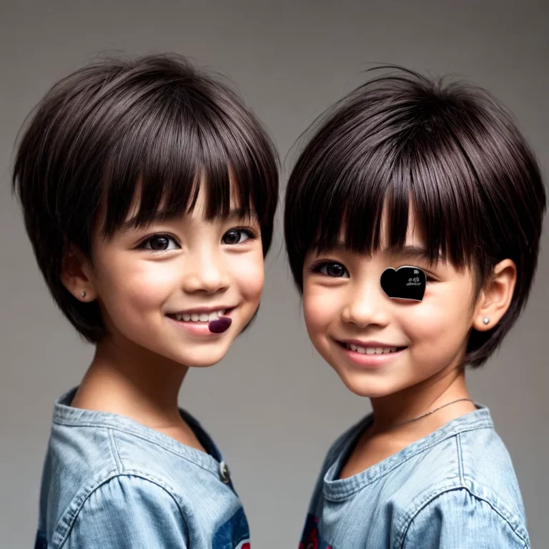 Cortes de cabelo para crianças com rosto coração