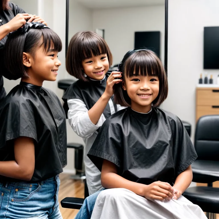 Cortes de cabelo para crianças com rosto pentagonal