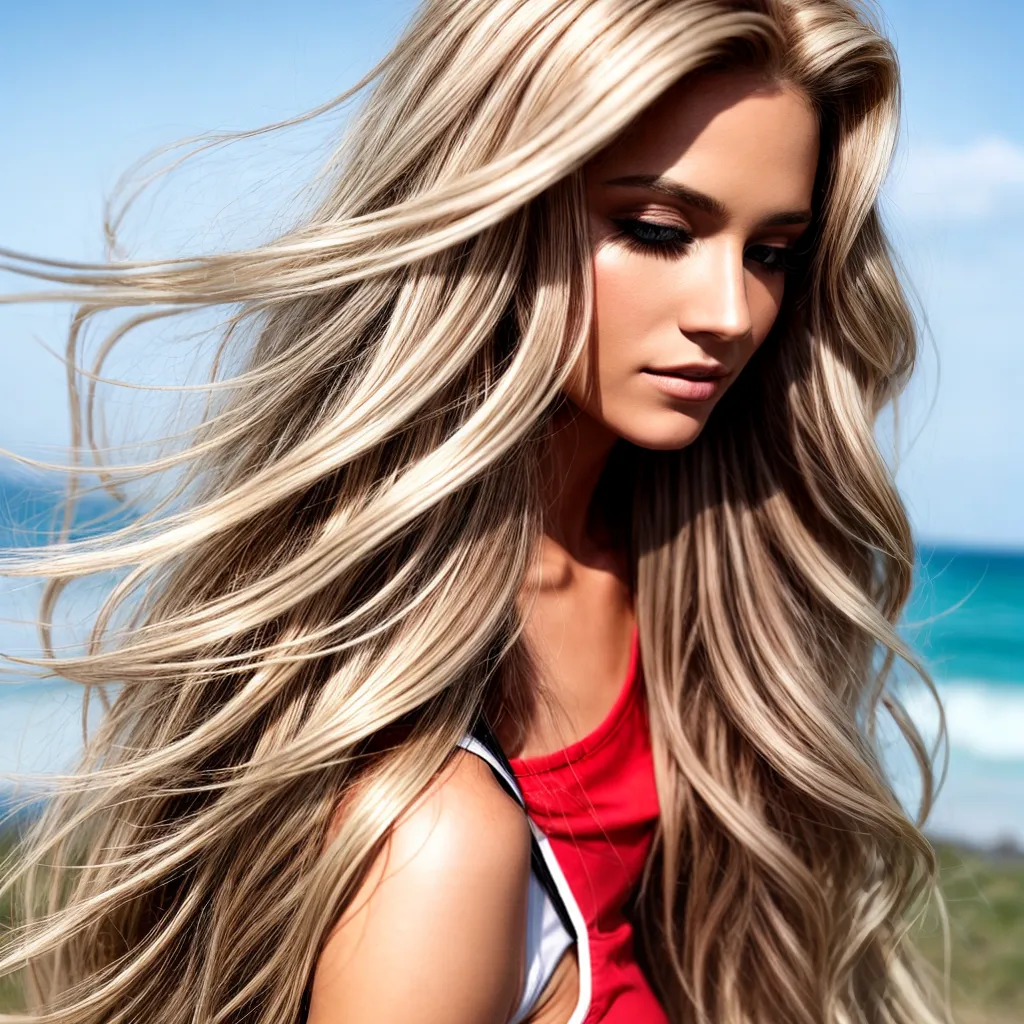 mulher cabelo loiro ondas naturais