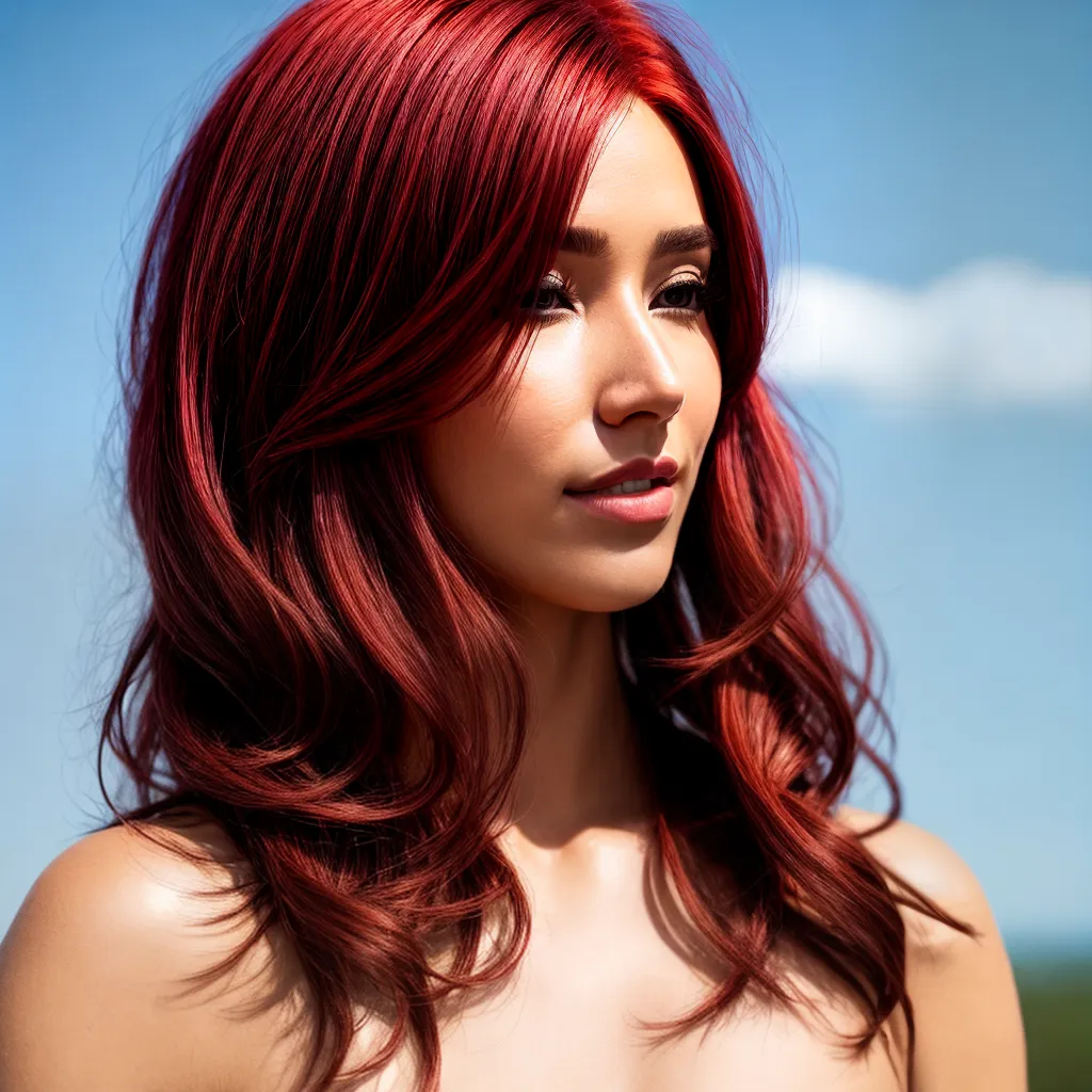 cabelo vermelho fogo brilhante