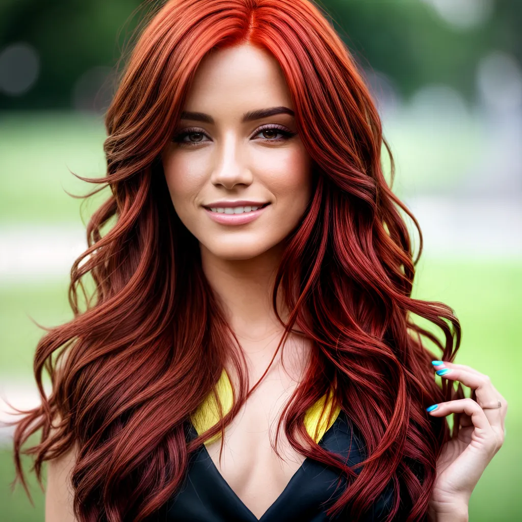 cabelo vermelho intenso brilhante