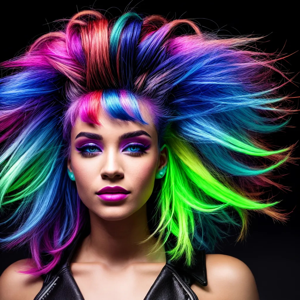 cabelo neon estiloso impactante