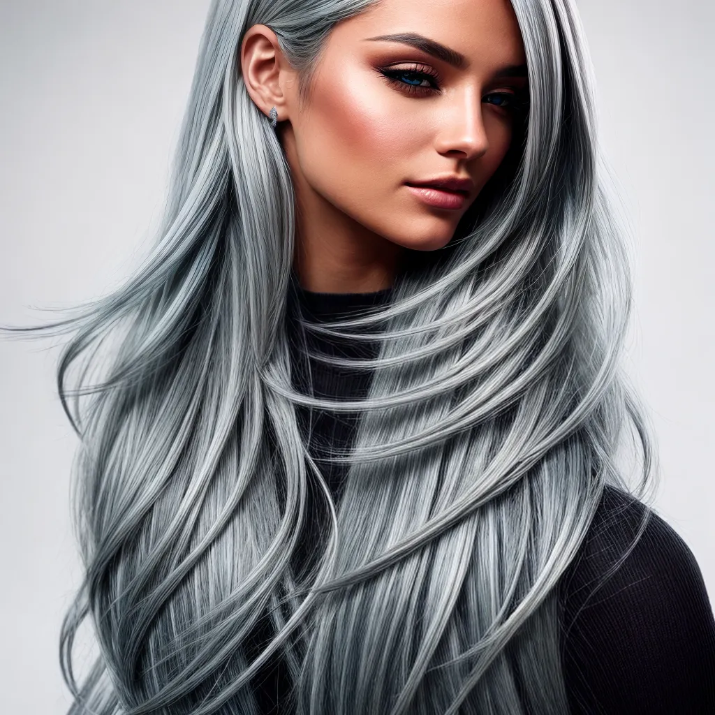 Cabelo com mechas em tons frios