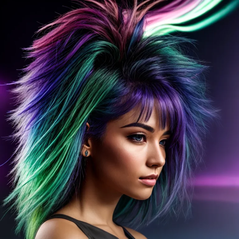 Cabelo com efeito aurora boreal: um show de cores