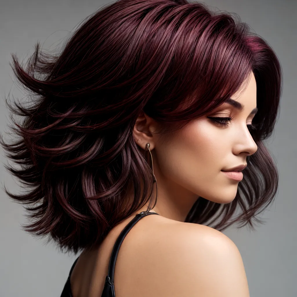 cabelo mulher destaques borgonha