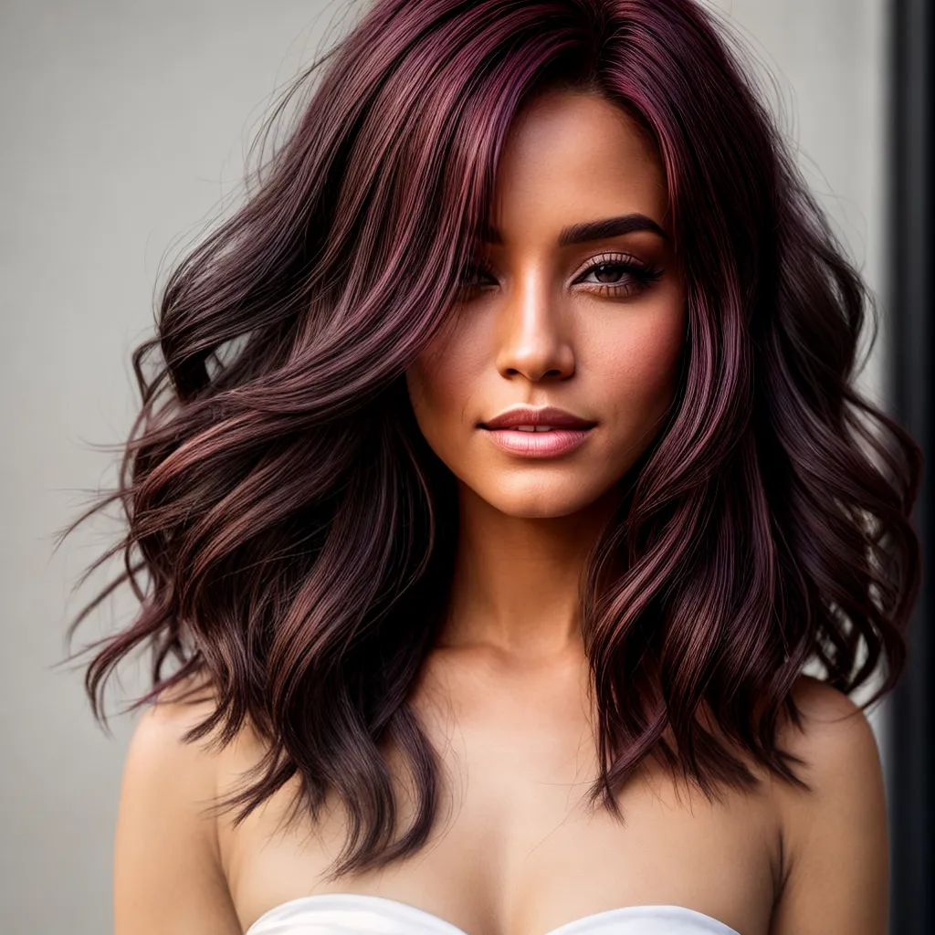 cabelo mulher destaque borgonha