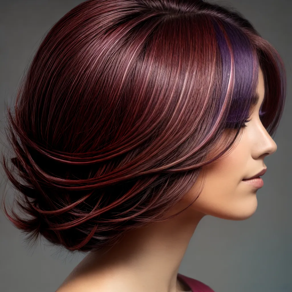 cabelo mulher destaque vinho