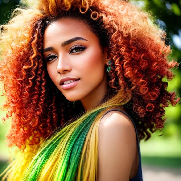 Cabelo com mechas em tons de citrino
