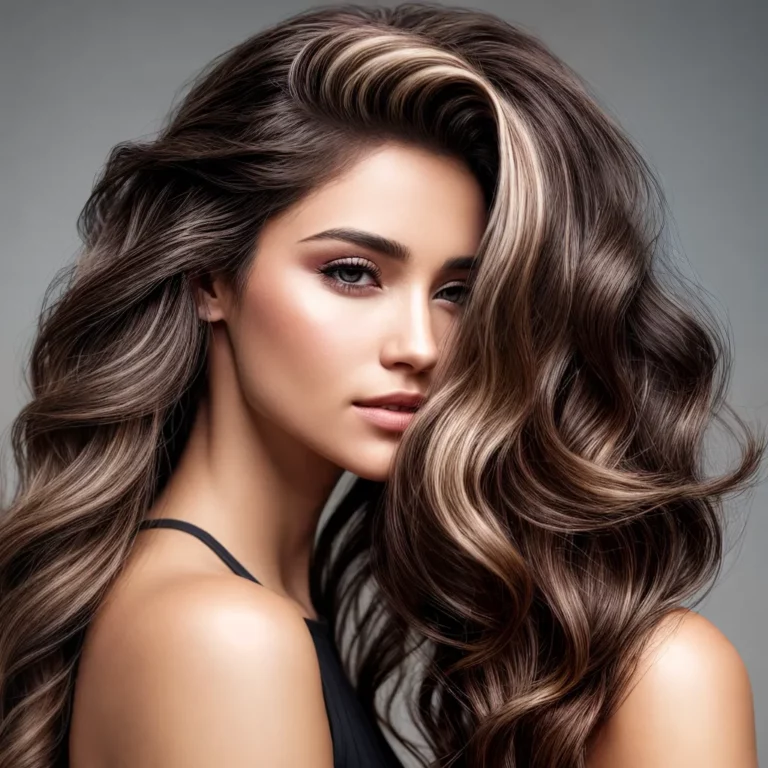 Cabelo com mechas em tons de pérola