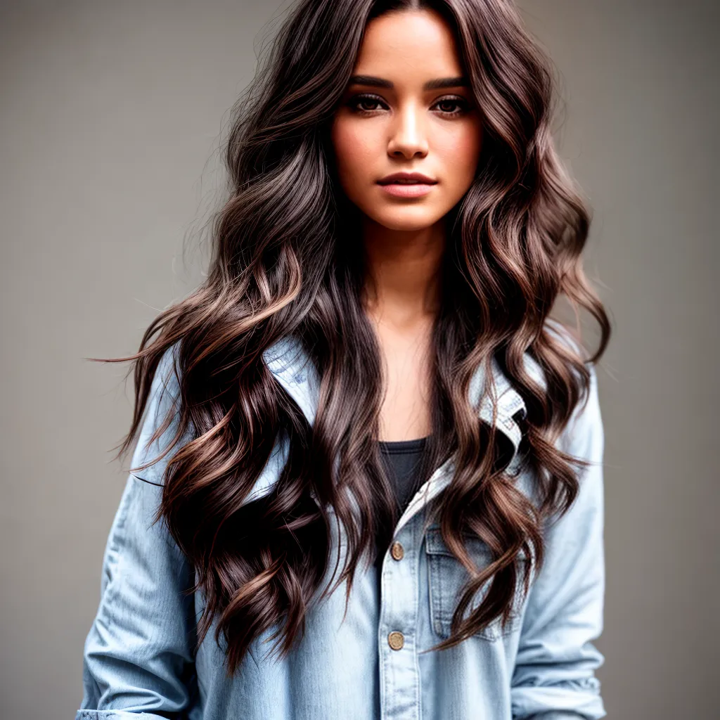 cabelo ondulado medio natural