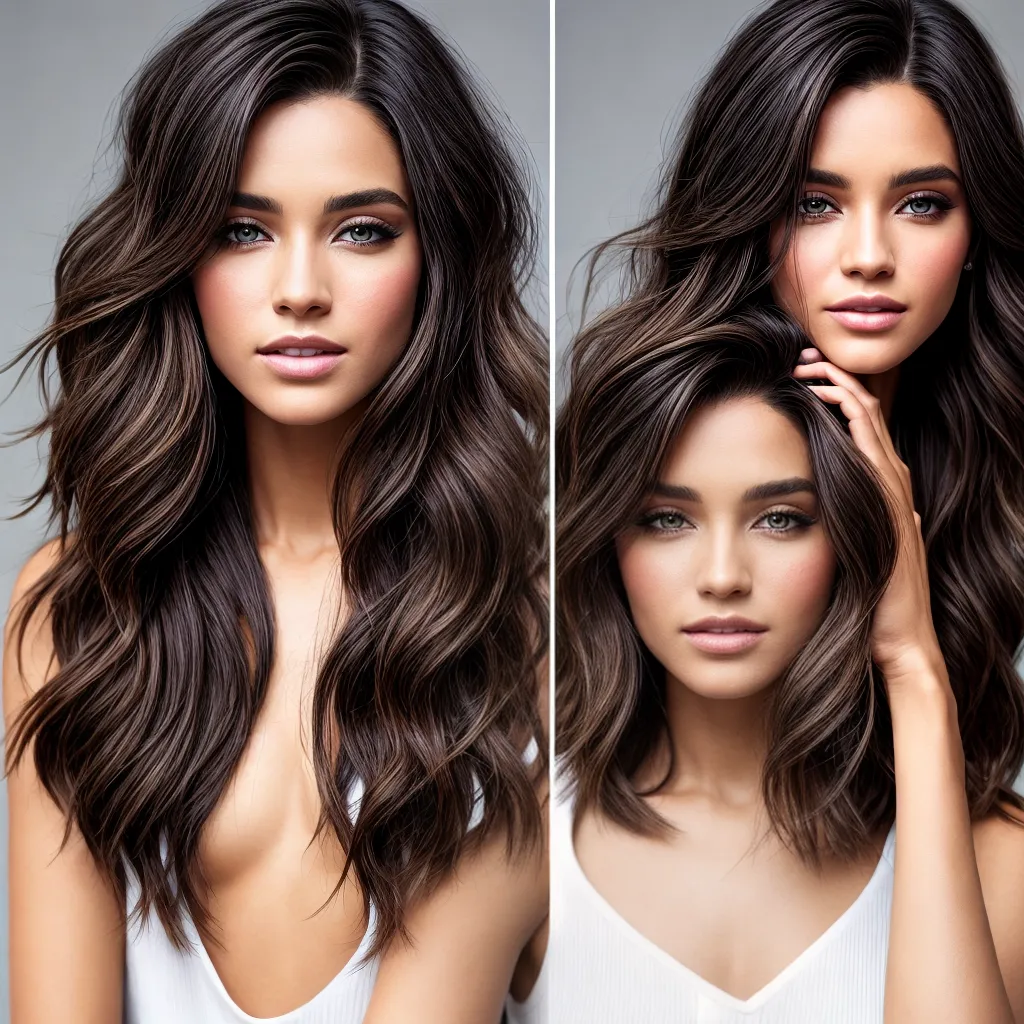 cortes ondulados medio cabelo mulher
