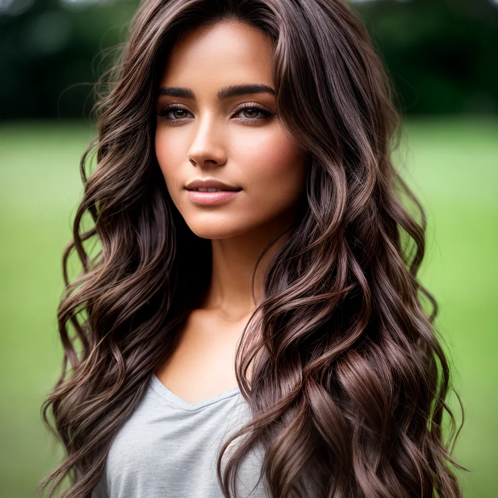 cabelo ondulado camadas mulher
