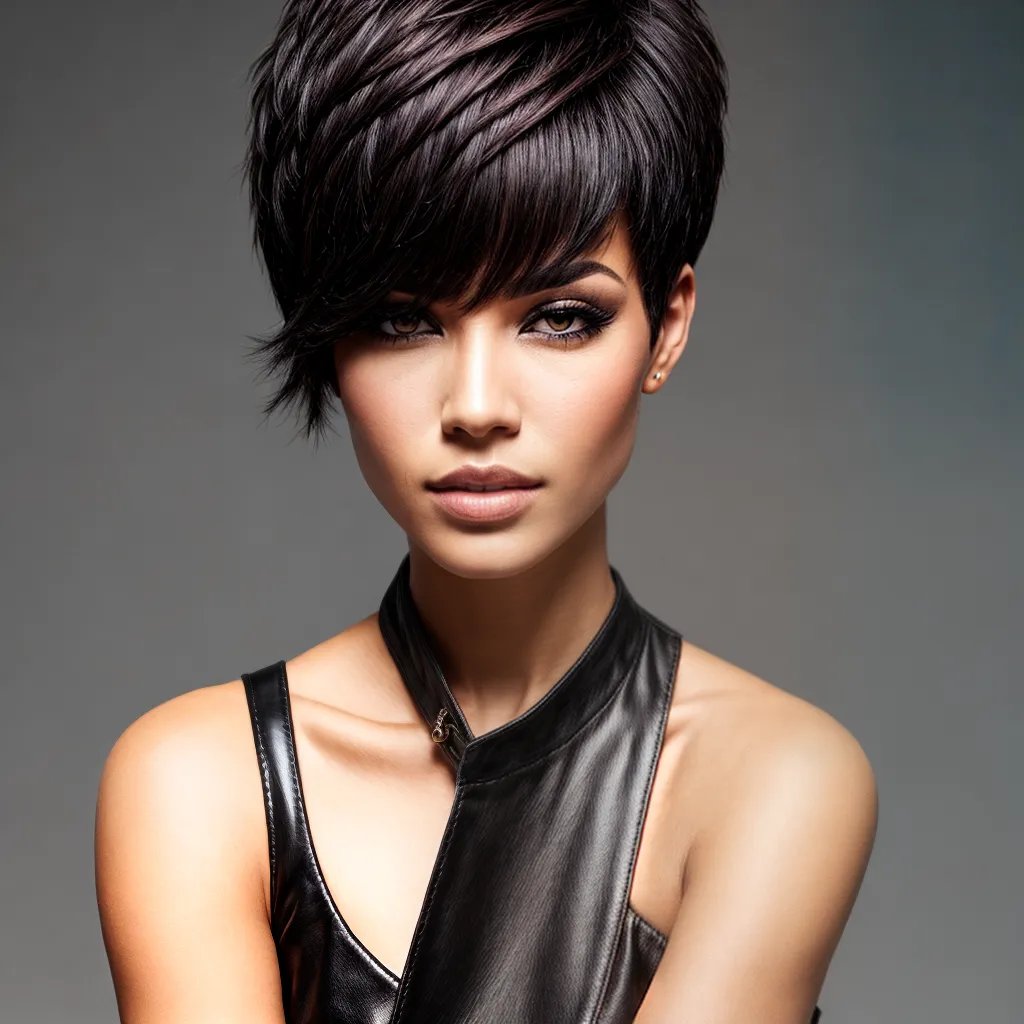 mulher corte cabelo curto franja chic