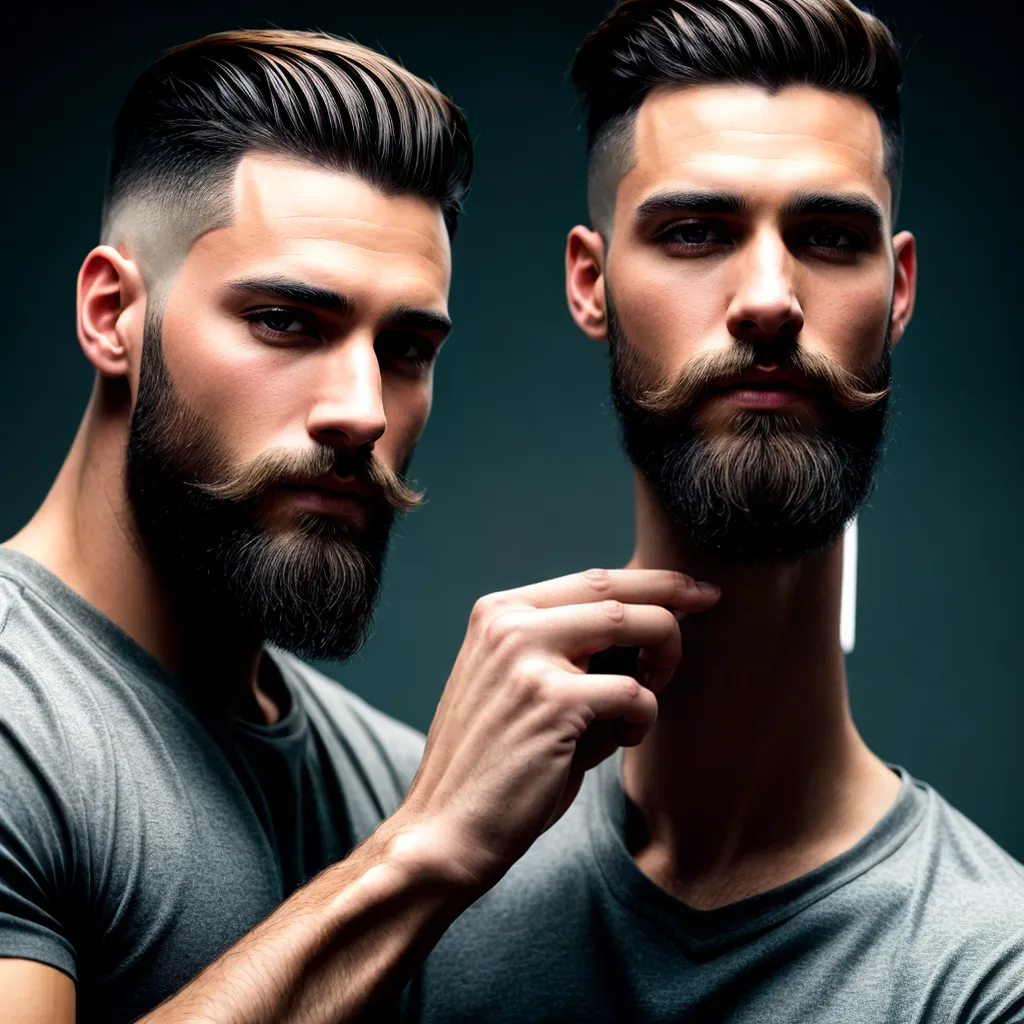corte barba estiloso masculino