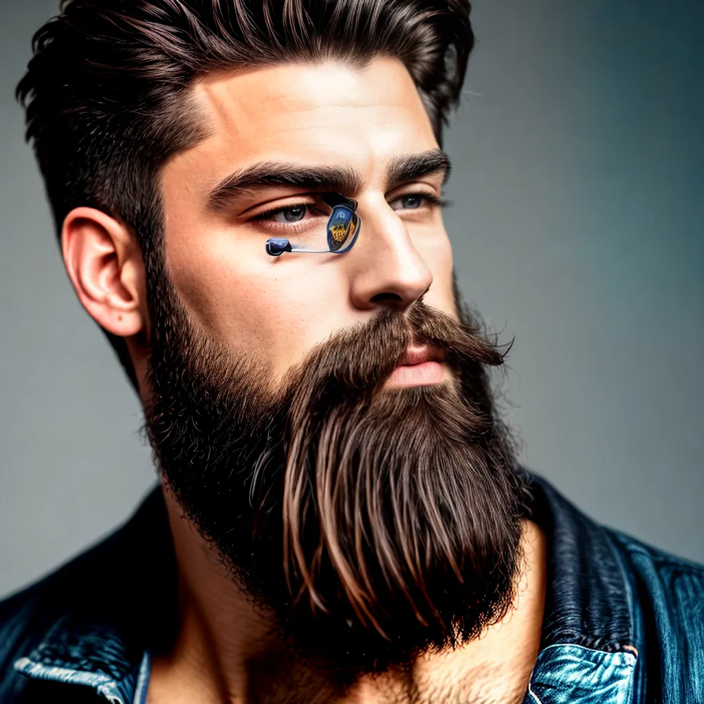 homem estiloso barba cabelo tendencia