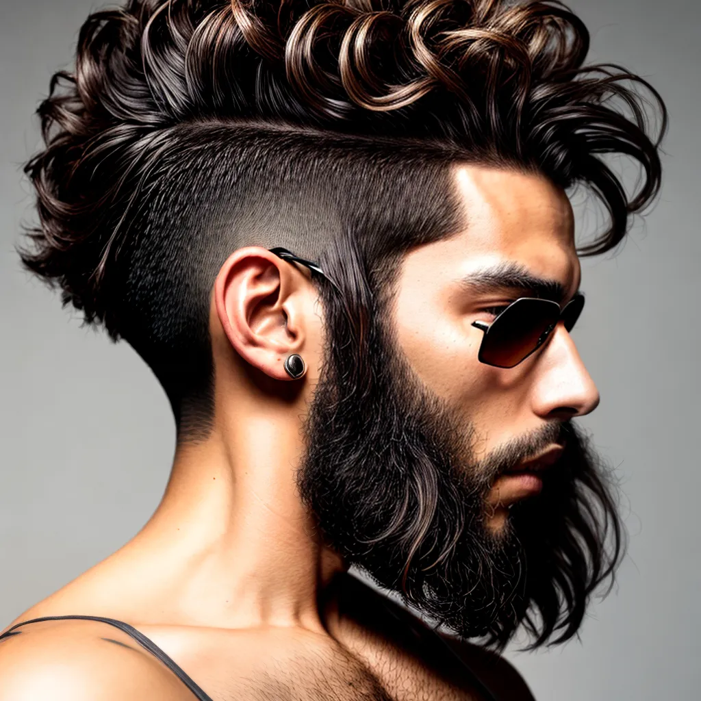 cabelo ondulado undercut estiloso