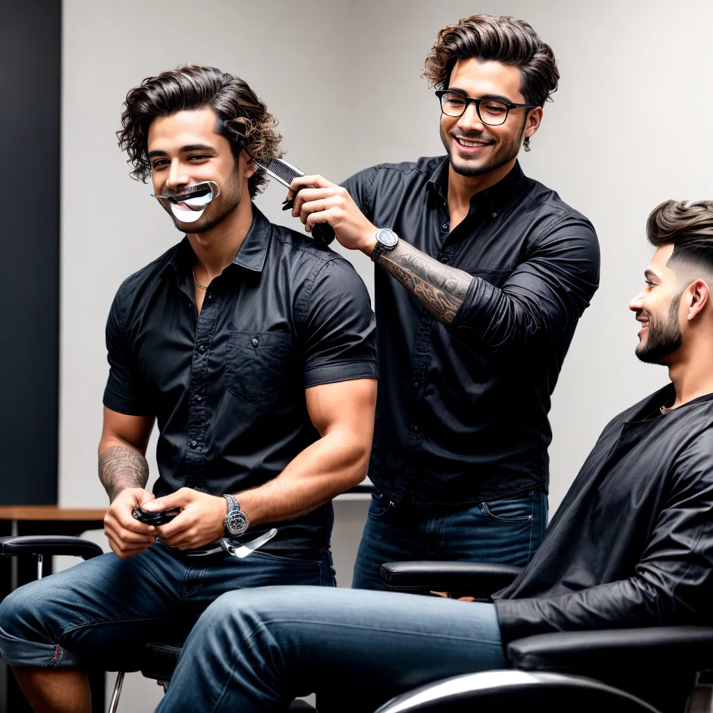 corte cabelo ondulado barbeiro sorriso