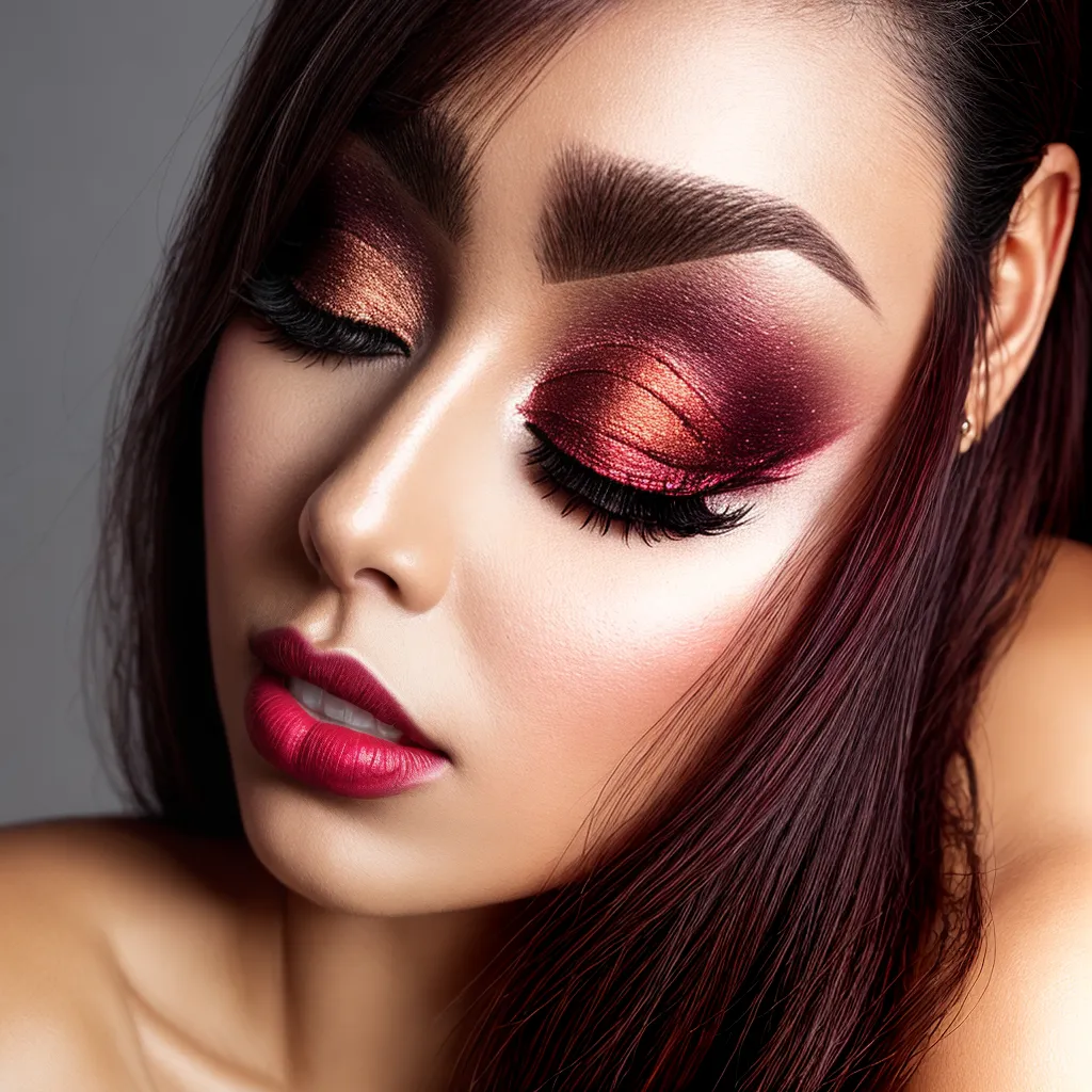 maquiagem glamurosa olhos dourados batom vermelho maquiagem glamurosa olhos dourados batom vermelho