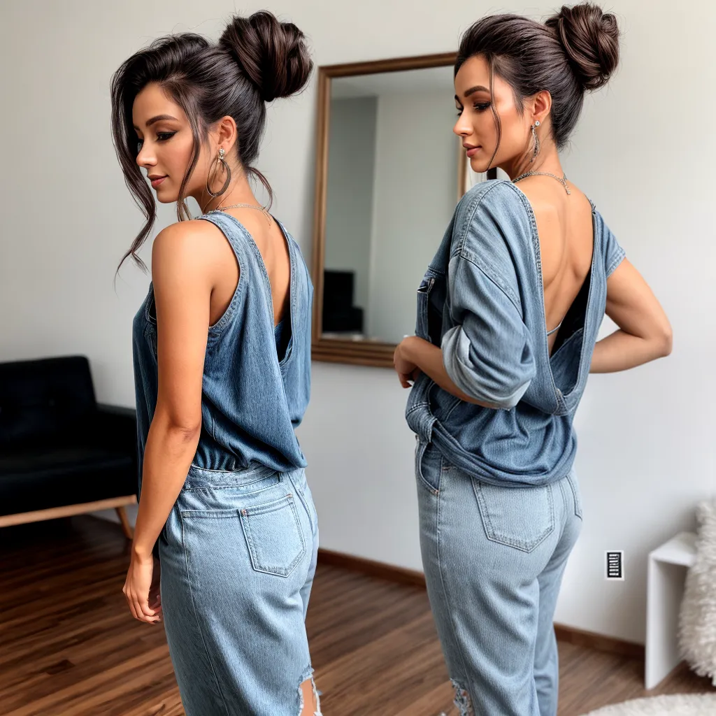 mulher cabelo solto espelho penteado despojado