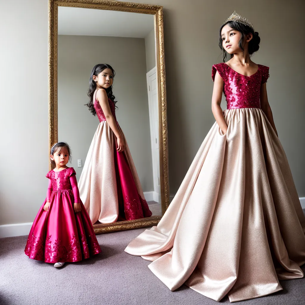 menina glamour espelho haute couture
