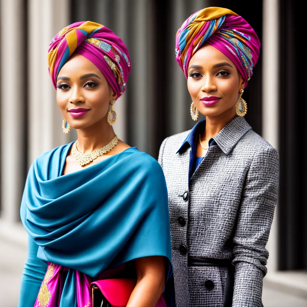 mulher estilosa turbante padrao vibrante mulher estilosa turbante padrao vibrante