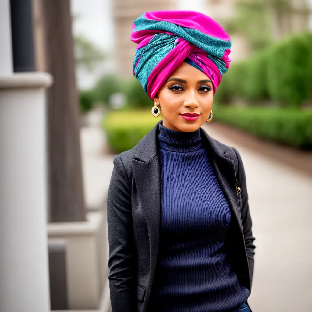 mulher estilosa turbante padrao vibrante 4 mulher estilosa turbante padrao vibrante 4