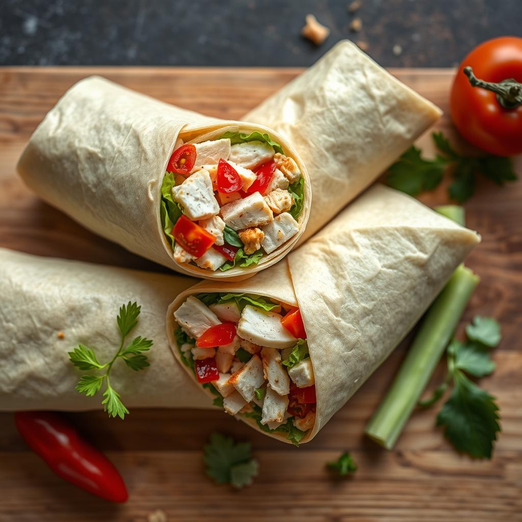 Como Fazer Wraps Divertidos de Frango Passo a Passo [Receita]