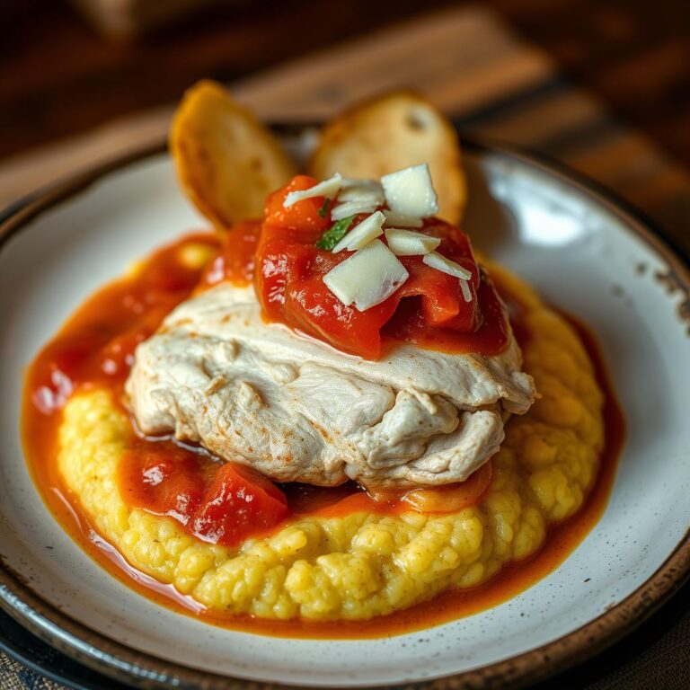 Como Fazer Polenta Com Frango Desfiado Passo a Passo [Receita]