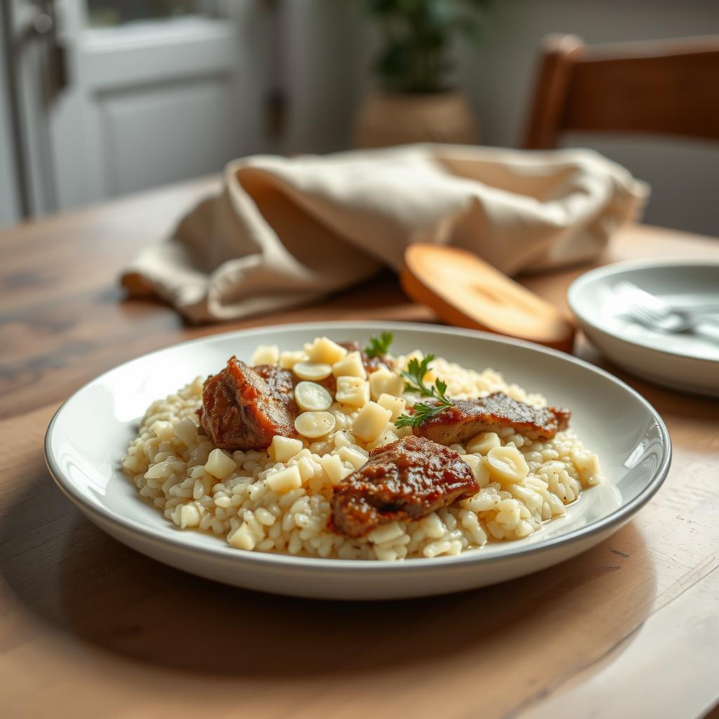Como Fazer Risoto De Carne Seca E Abóbora Passo a Passo
