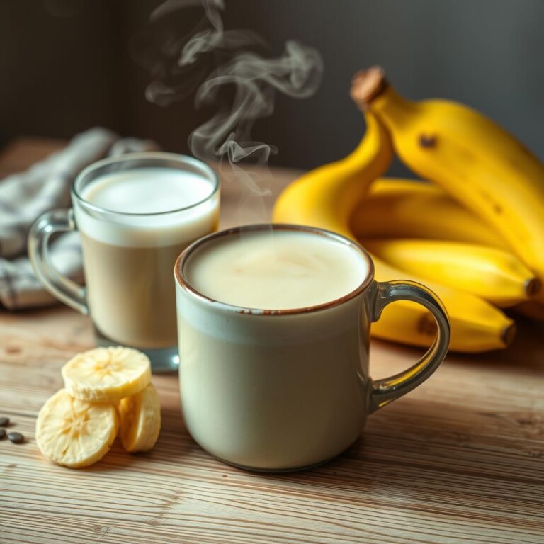 Como Fazer Bebida Quente de Leite Moça e Banana Passo a Passo