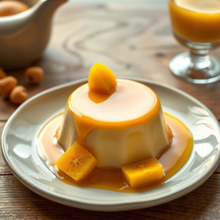 Como Fazer Flan De Manga Com Calda De Carambola Passo a Passo