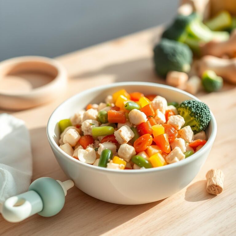 Como Fazer Papinha de Frango, Legumes e Macarrão Passo a Passo