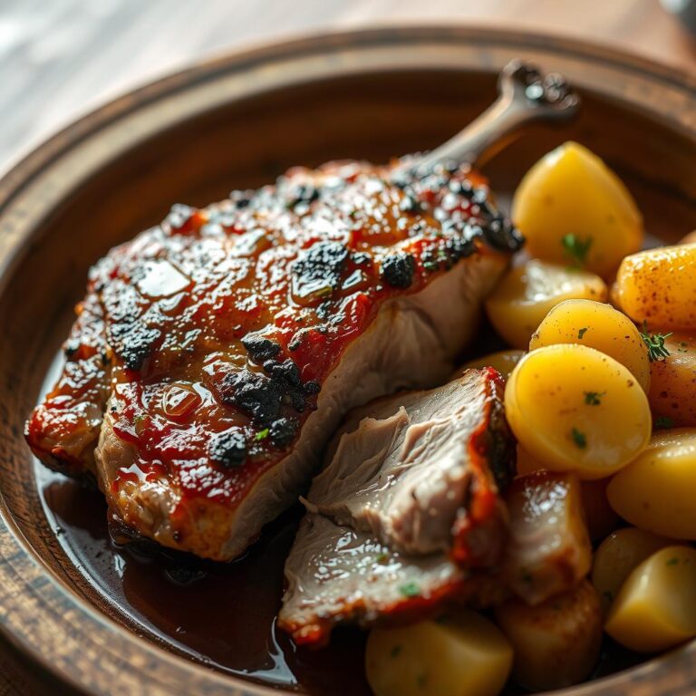 Como Fazer Receita Pernil Assado Batatas Coradas Passo a Passo
