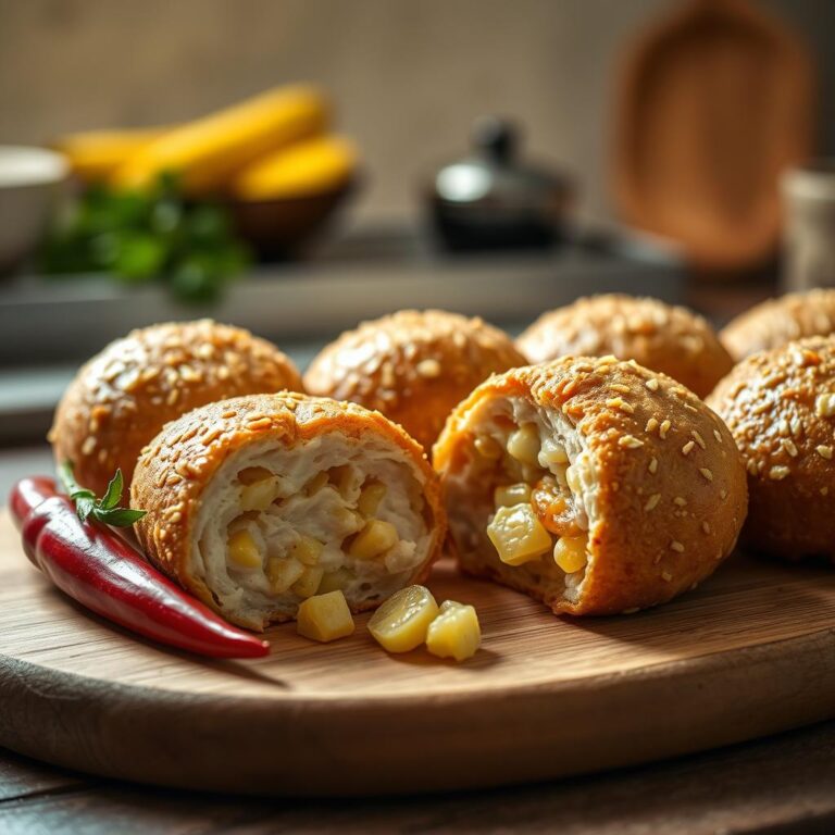 Como Fazer Bolinhos de Frango com Mandioca Assada Passo a Passo