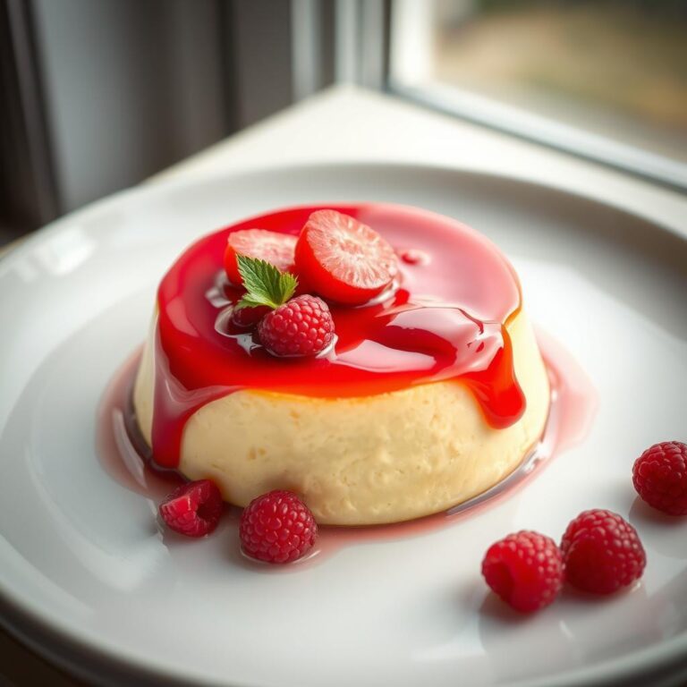 Como Fazer Flan De Vanilla Com Calda De Frutas Vermelhas