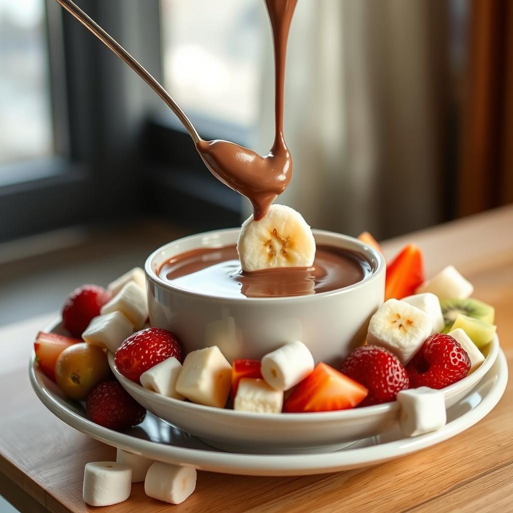 Como Fazer Fondue Gelado de Chandelle Chocolate ao Leite
