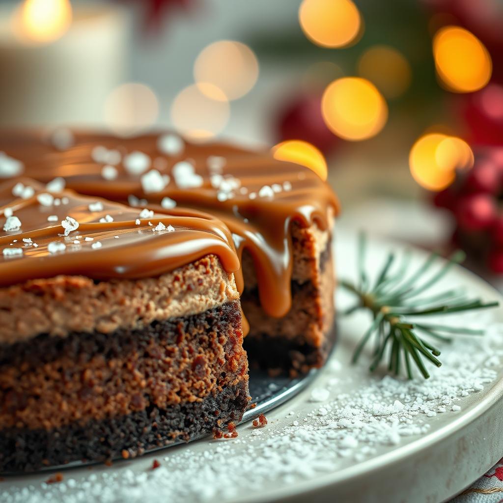 Como Fazer Receita Cheesecake Chocolate Caramelo Salgado Tudão Natalino
