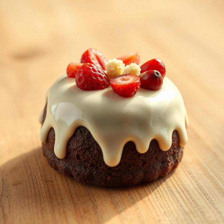 Bolo De Chocolate De Iogurte Com Brigadeiro Branco E Morangos