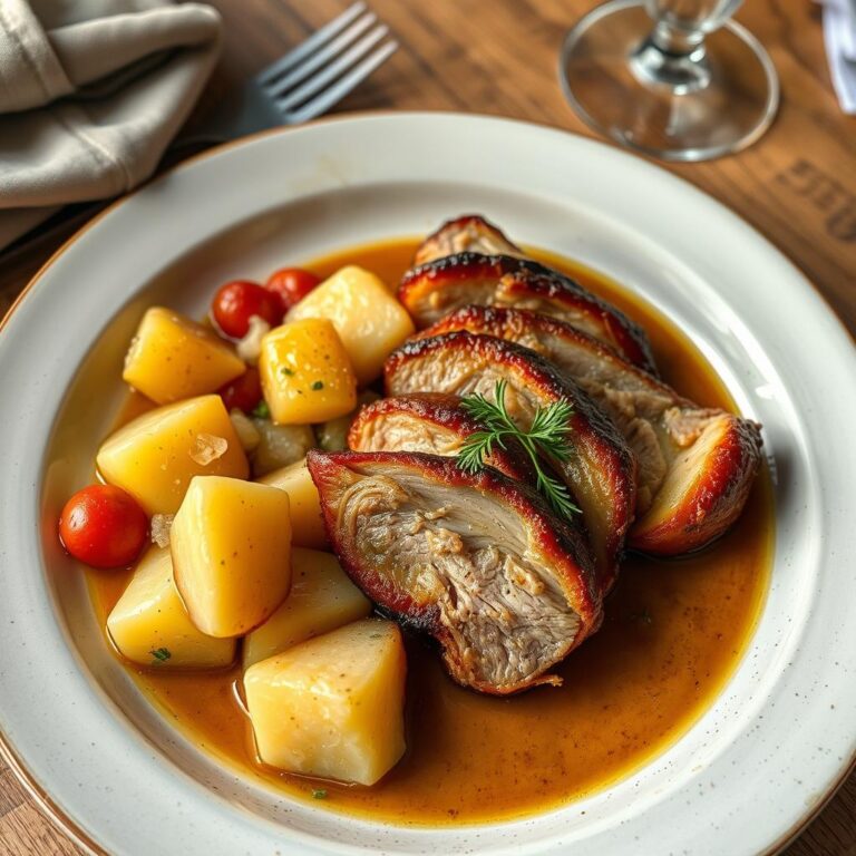 Receita De Costelinha De Porco Com Batatas Salteadas No Alecrim