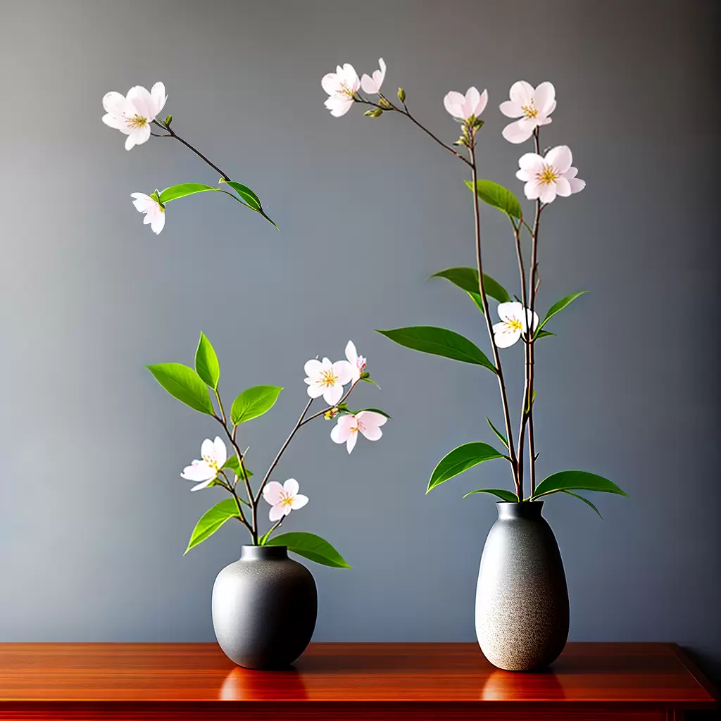 Fotos ikebana cerejeira vase equilibrio
